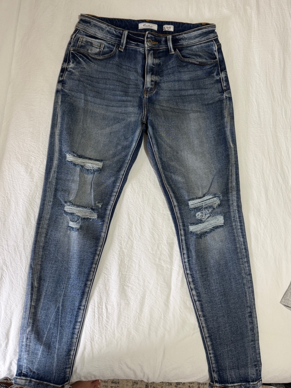 KanCan Distressed Dark Blue Skinny Jeans